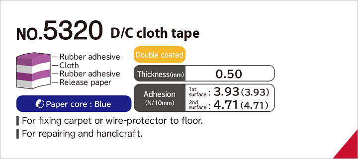 No.5320 Double coated cloth tape