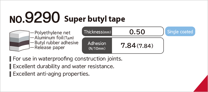 No.9290 Super butyl tape (Single faced)