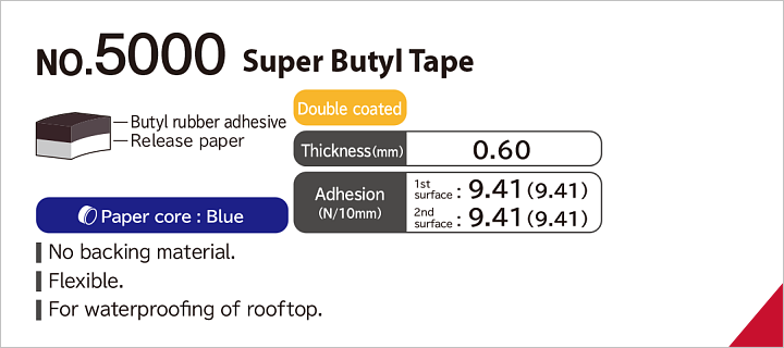 No.5000 Super butyl tape (Double sided)