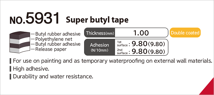 No.5931 Super butyl tape (Double sided)