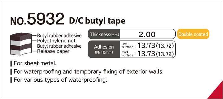 No.5932 Super butyl tape (Double sided)