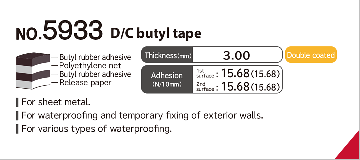 No.5933 Super butyl tape (Double sided)