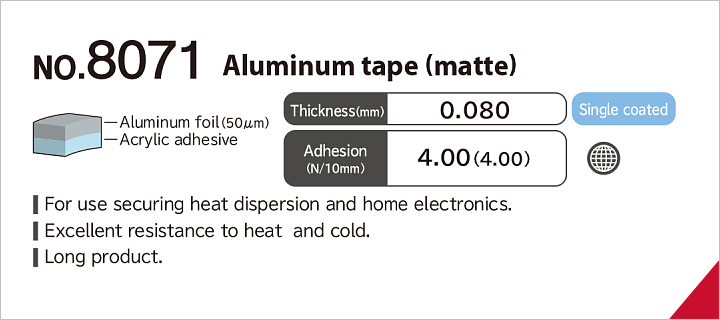 No.8071 Aluminum tape (matte)