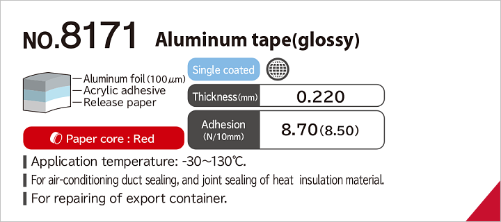 No.8171 Aluminum tape (glossy)