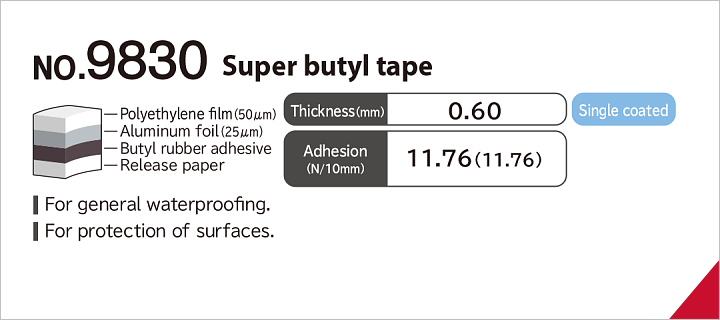 No.9830 Super butyl tape (Single faced)