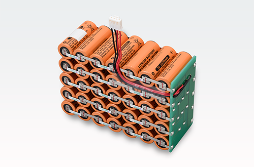 CR筒形電池「CR17450A」セル35並列の大容量電池パックで、大きな消費電力にも対応